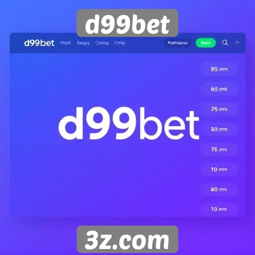 Interface do d99bet é amigável e acessível